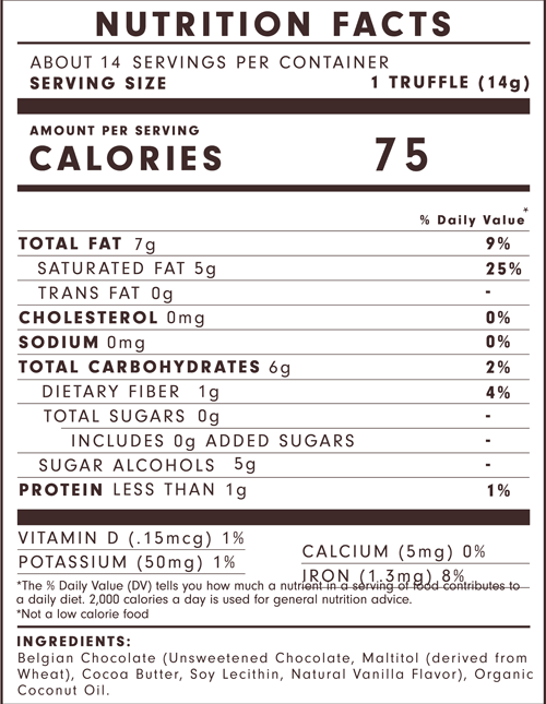 Orange Dark Chocolate Truffles (7 oz) - ERND Snacks