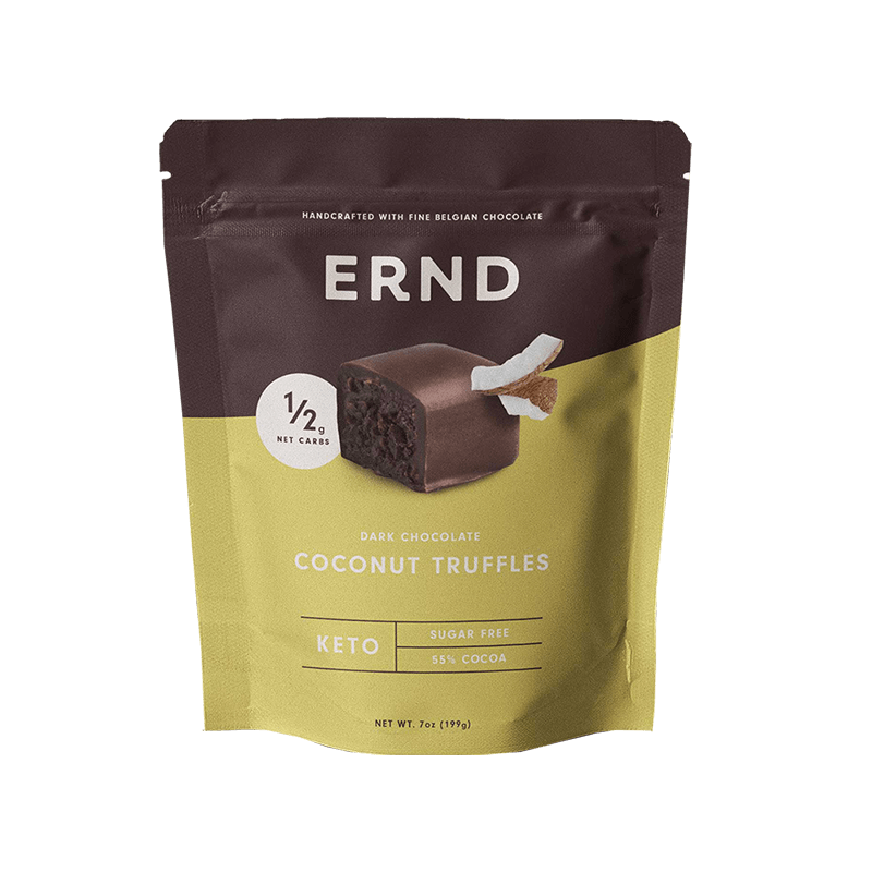 Coconut Dark Chocolate Truffles (7 oz) - ERND Snacks