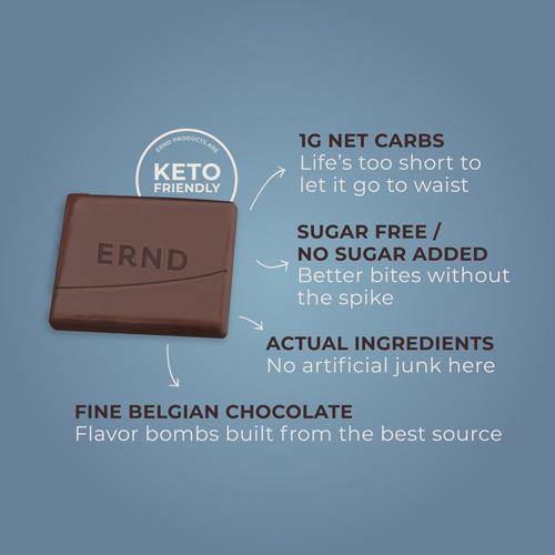 Assorted Dark Chocolate Bites (16 oz) - ERND Snacks